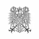 polish flag and crest tattoo design idea