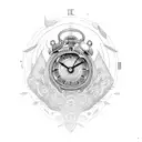 trust the process with clock  tattoo design idea