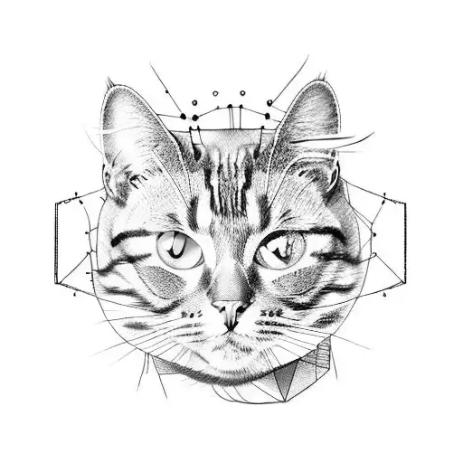 schrodinger cat tattoo design idea