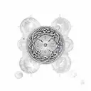 celtic design, multiple lunar phases tattoo design idea