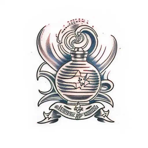 heaven and hell tattoo design idea