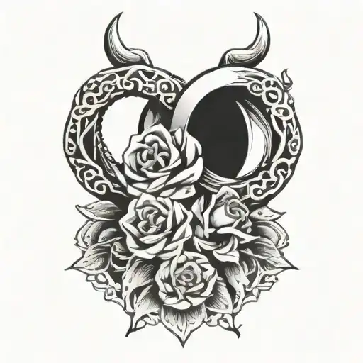 wedding ring finger tattoo design idea