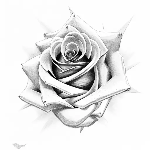 Rose made from celtic line tattoo design idea