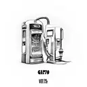 old timey Gas Pump where it says 7.77 for gas and the number 76 on the top of it and the text fire me up on the pump tattoo design idea