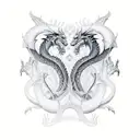 Dragon Gemini tattoo design idea
