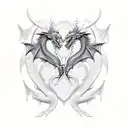Dragon Gemini tattoo design idea