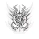 Dragon Gemini tattoo design idea