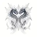 Dragon Gemini tattoo design idea