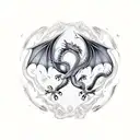 Dragon Gemini tattoo design idea
