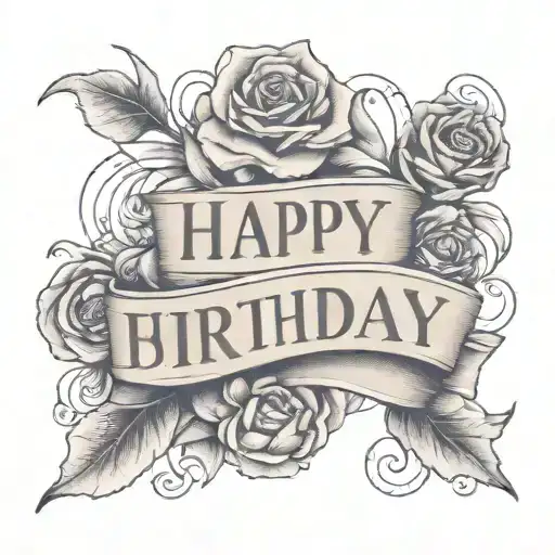 child's name and birthday date tattoo design idea