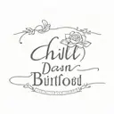 child name and date of birth tattoo design idea