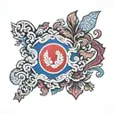 S. Korean Flag tattoo design idea