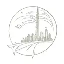 burj khalifa smáli tattoo design idea