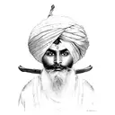 punajb with farms and sikh warrior  tattoo design idea