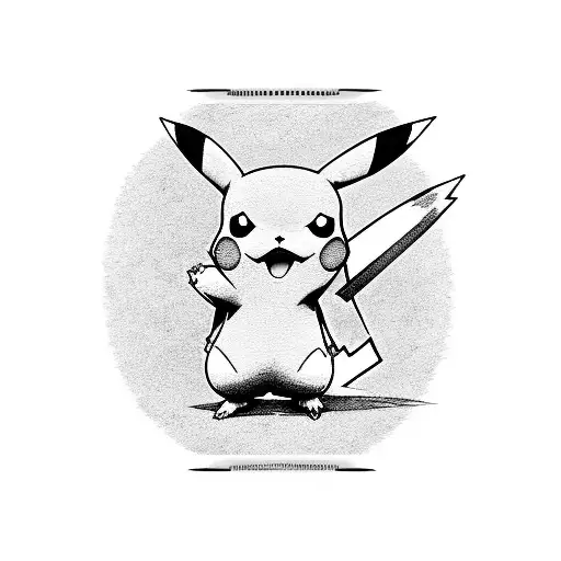 pikachu and ash tattoo design idea