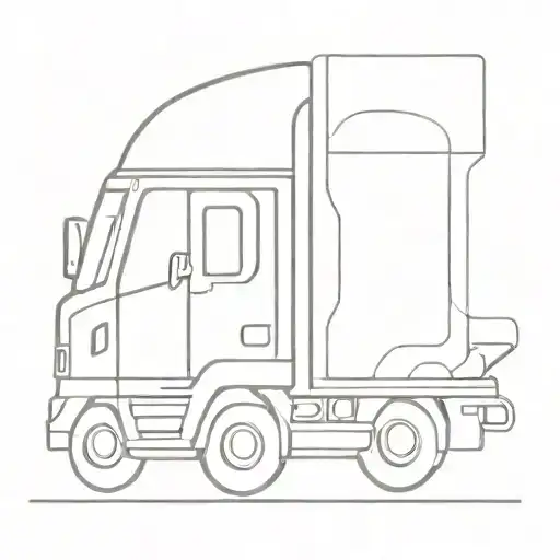 truck driver tattoo design idea