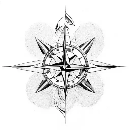 bow and arrow with compass sibling tattoos tattoo design idea