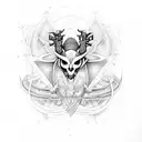 book with pentagram and bugs tattoo design idea