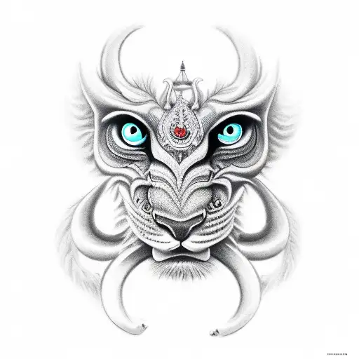 kaal bhairav tattoo design idea