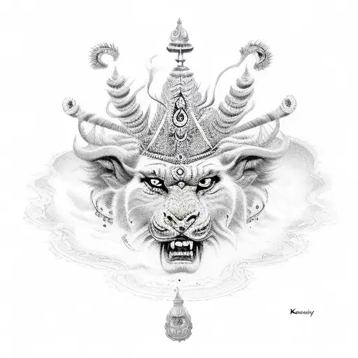 kaal bhairav tattoo design idea