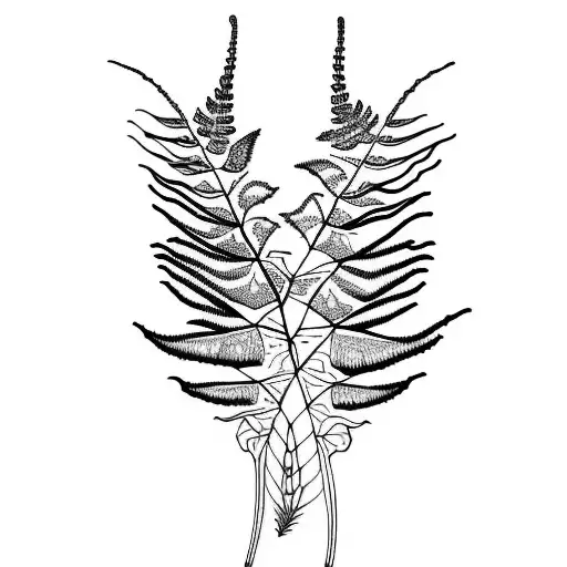 Fern Tree tattoo design idea