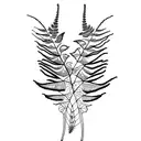 Fern Tree tattoo design idea