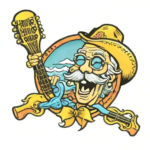 bubbles up jimmy buffett   tattoo design idea