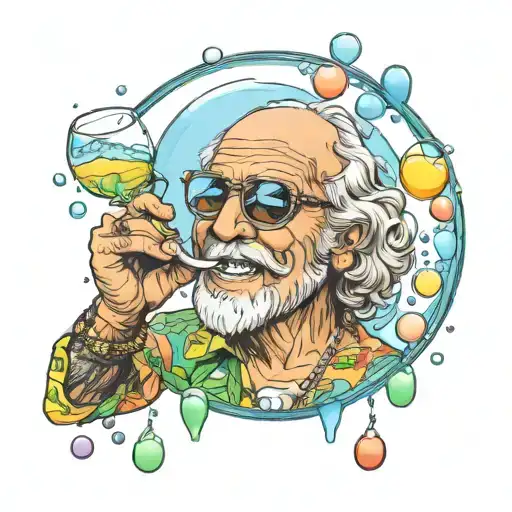 bubbles up jimmy buffett   tattoo design idea