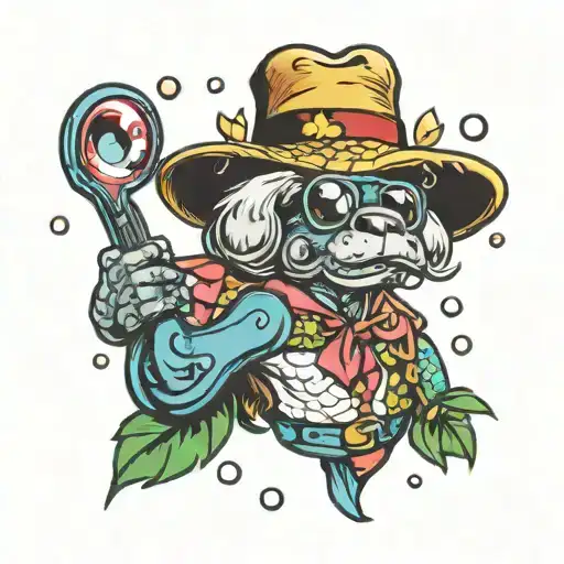 bubbles up jimmy buffett   tattoo design idea