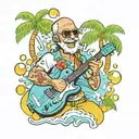 bubbles up jimmy buffett   tattoo design idea