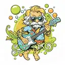bubbles up jimmy buffett   tattoo design idea