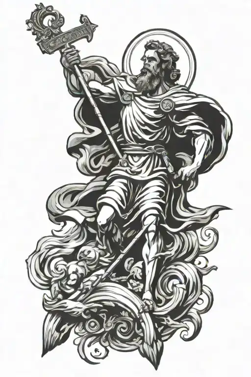 saint Christopher tattoo design idea