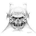 undead dracula tattoo design idea