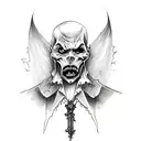 undead dracula tattoo design idea