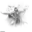 undead dracula fighting tattoo design idea