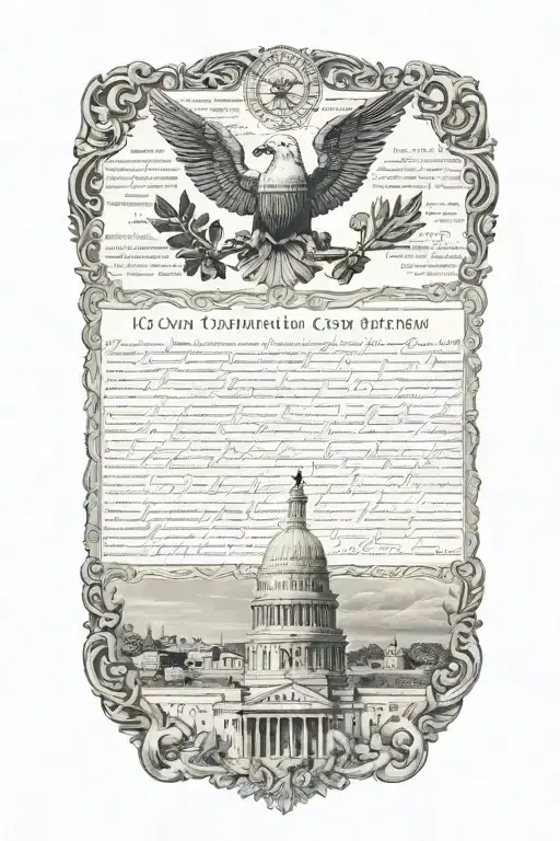 us  constitution tattoo design idea