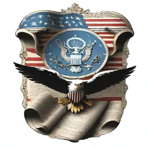 us  constitution tattoo design idea