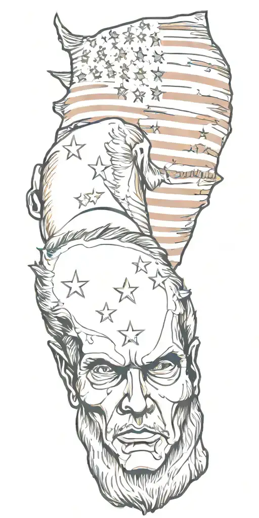 united States patriotic tattoo design idea