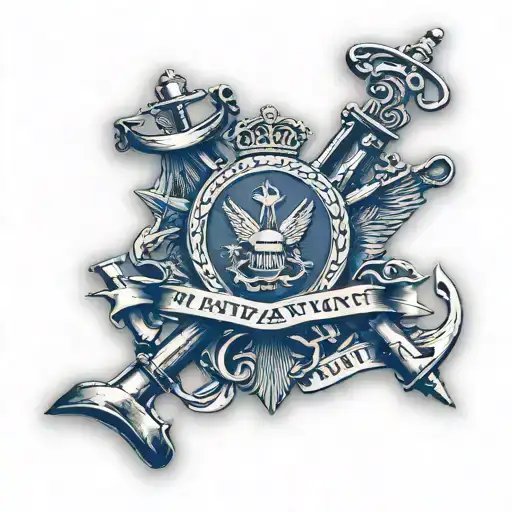 department of the Navy with crossed cannons tattoo design idea