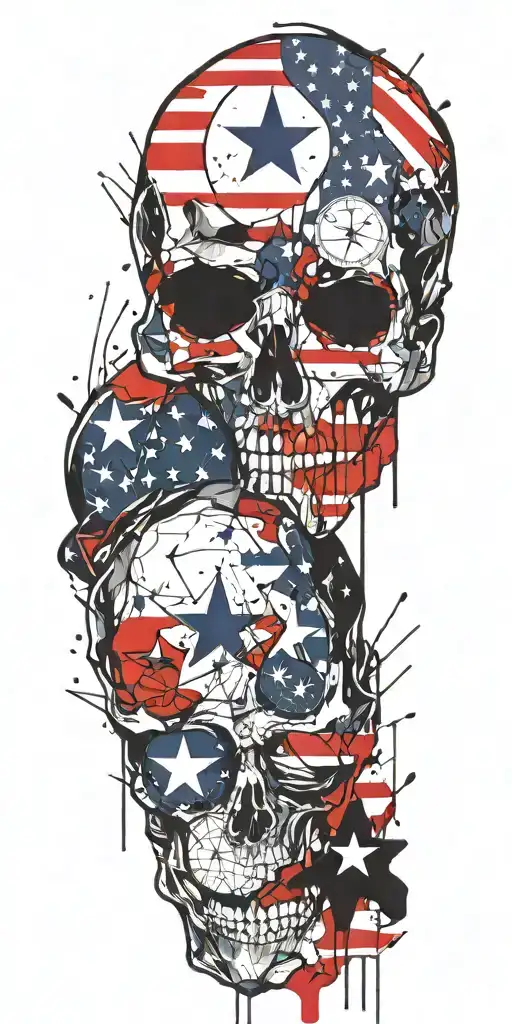 united States patriotic tattoo design idea