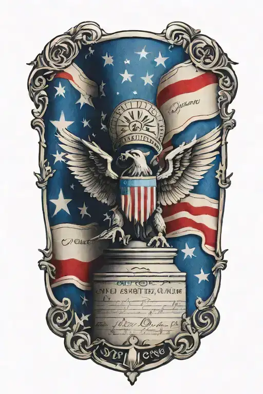 us  constitution tattoo design idea