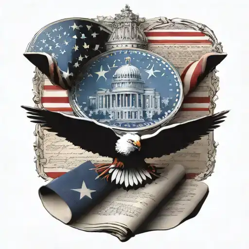 us  constitution tattoo design idea