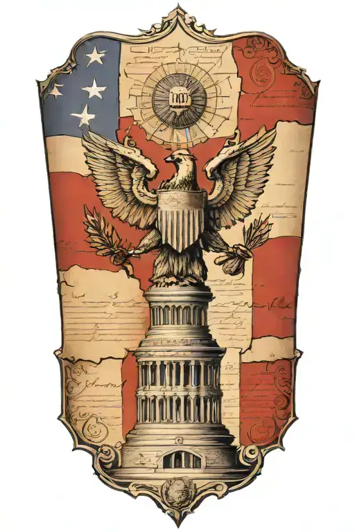 us  constitution tattoo design idea