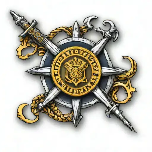 department of the Navy with crossed cannons tattoo design idea