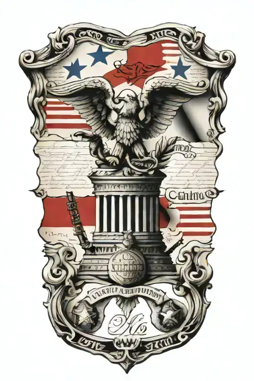 us  constitution tattoo design idea