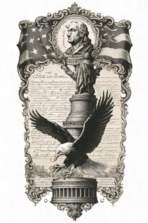 us  constitution tattoo design idea