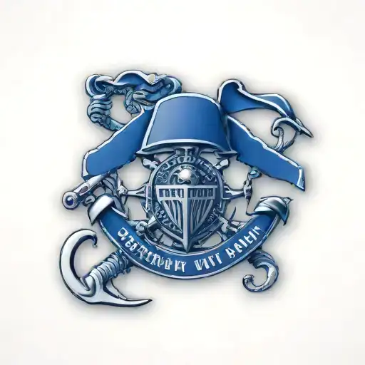 department of the Navy with crossed cannons tattoo design idea
