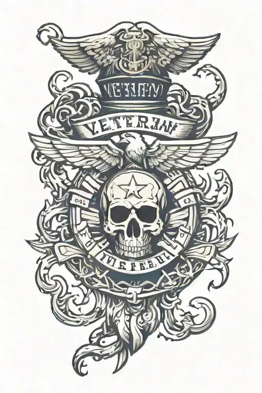 Navy veteran tattoo design idea