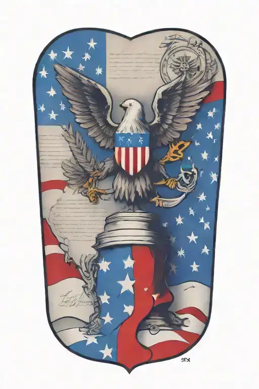 us  constitution tattoo design idea