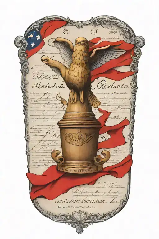 us  constitution tattoo design idea
